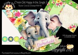 Cmon Get Happy in the Jungle 3 Rocker Card