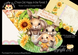 Cmon Get Happy in the Forest 5 Rocker Card