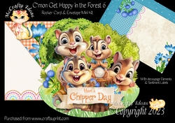 Cmon Get Happy in the Forest 6 Rocker Card