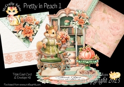 Pretty in Peach 1 Triple Easel