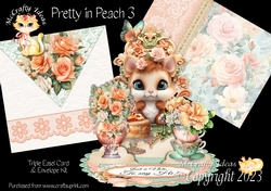 Pretty in Peach 3 Triple Easel