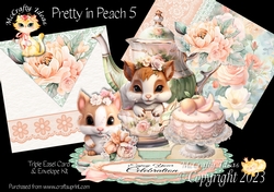 Pretty in Peach 5 Triple Easel