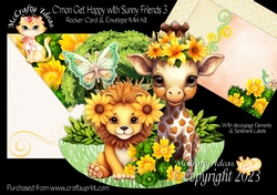 Cmon Get Happy with Sunny Friends 3 Rocker Card