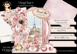 Vintage Rose 6 XL Shaped Card Kit