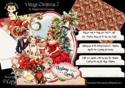 Vintage Christmas 2 XL Shaped Card Kit