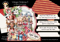 Vintage Christmas 5 XL Shaped Card Kit