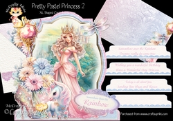 Pretty Pastel Princess 2 XL Shaped Card Kit