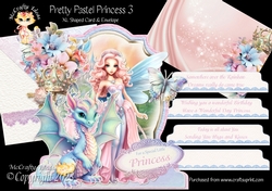 Pretty Pastel Princess 3 XL Shaped Card Kit