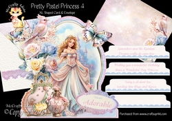Pretty Pastel Princess 4 XL Shaped Card Kit