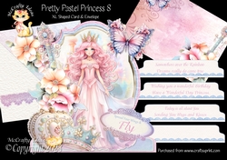 Pretty Pastel Princess 8 XL Shaped Card Kit