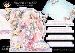 Pretty Pastel Princess 9 XL Shaped Card Kit