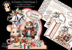 A Country Chris-Mouse 3 XL Shaped Card Kit