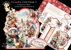 A  Country Chris-Mouse 4 XL Shaped Card Kit