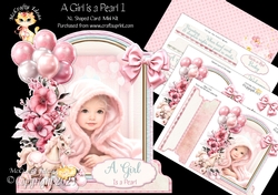A Girl is a Pearl 1 XL Shaped Card Kit