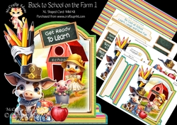 Back to School on the Farm 1 XL Shaped Card Kit