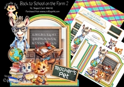 Back to School on the Farm 2 XL Shaped Card Kit