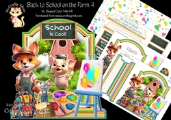 Back to School on the Farm 4 XL Shaped Card Kit