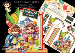 Back to School is Wild 3 XL Shaped Card Kit