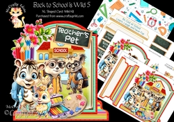 Back to School is Wild 5 XL Shaped Card Kit