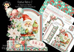 Festive Retro 2 XL Shaped Card Kit