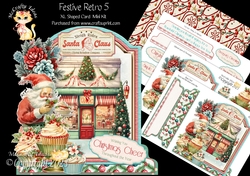 Festive Retro 5 XL Shaped Card Kit