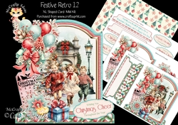 Festive Retro 12 XL Shaped Card Kit