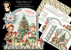 Festive Retro 13 XL Shaped Card Kit