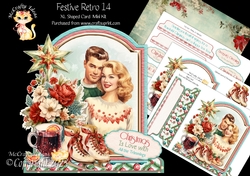Festive Retro 14 XL Shaped Card Kit