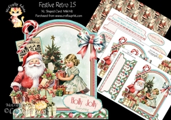 Festive Retro 15 XL Shaped Card Kit