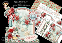 Festive Retro 20 XL Shaped Card Kit