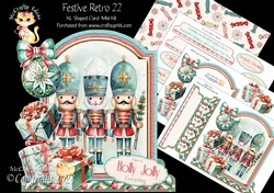 Festive Retro 22 XL Shaped Card Kit