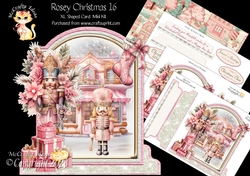 Rosey Christmas 16 XL Shaped Card Kit