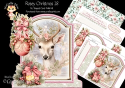 Rosey Christmas 18 XL Shaped Card Kit