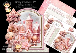 Rosey Christmas 19 XL Shaped Card Kit