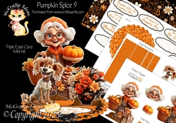 Pumpkin Spice 9 Triple Easel