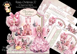 Rosey Christmas 32 XL Shaped Card Kit