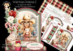 Wild West Christmas 3 XL Shaped Card Kit