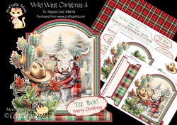 Wild West Christmas 4 XL Shaped Card Kit