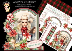 Wild West Christmas 9 XL Shaped Card Kit