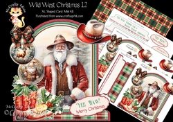 Wild West Christmas 12 XL Shaped Card Kit