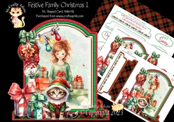 Festive Family Christmas 1 XL Shaped Card Kit