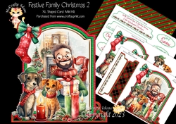Festive Family Christmas 2 XL Shaped Card Kit