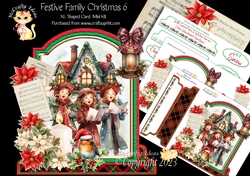 Festive Family Christmas 6 XL Shaped Card Kit