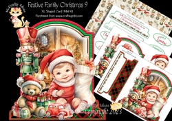 Festive Family Christmas 9 XL Shaped Card Kit