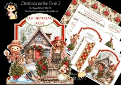 Christmas on the Farm 3 XL Shaped Card Kit