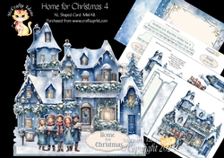 Home for Christmas 4 XL Shaped Card Kit