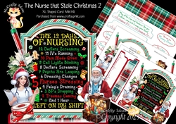 The Nurse that Stole Christmas 2 XL Shaped Card Kit