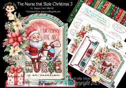 The Nurse that Stole Christmas 3 XL Shaped Card Kit