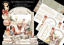 Get Knitted its Christmas 2 XL Shaped Card Kit
