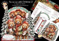 Fa, La, La, Lastic Christmas 12 XL Shaped Card Kit